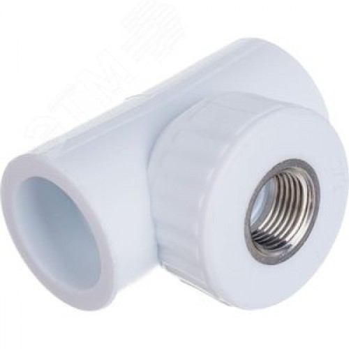 Тройник комбинированный 20x1/2' ВР полипропиленовый PPR белый