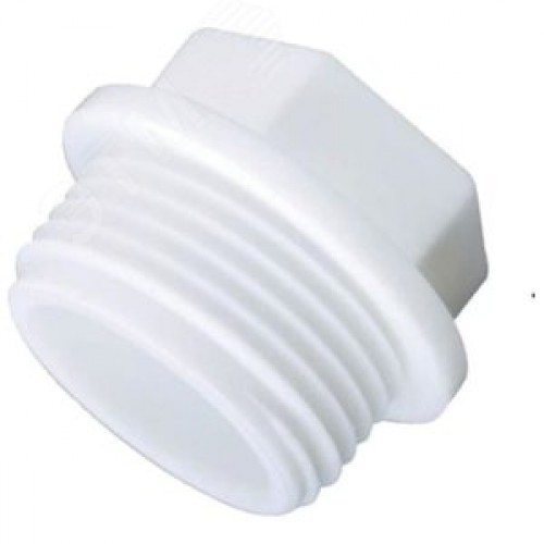 Заглушка 25x3/4' резьбовая, полипропиленовая PPR белая
