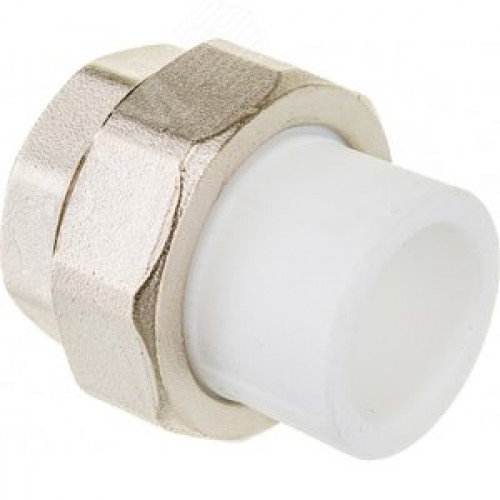 Муфта разъемная 25x1' ВР полипропиленовая PPR американка, белая