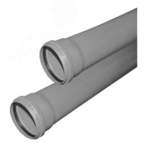 Труба канализационная 110x1000 мм, толщина 2.2, PP однораструбная, серая