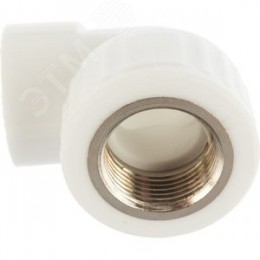 Угольник комбинированный 32x1/2' ВР переходной, полипропиленовый PPR, белый