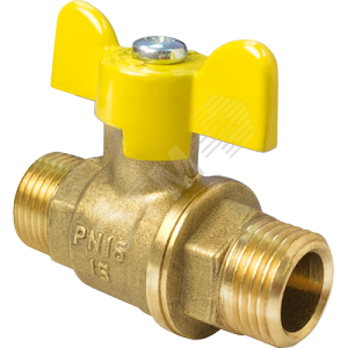 Кран шаровой для газа 11Б27фтМ 1/2' НН ручка бабочка