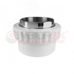 Муфта комбинированная 40x1 1/2' ВР под ключ, полипропиленовая PPR белая