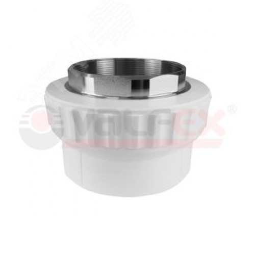 Муфта комбинированная 40x1 1/2' ВР под ключ, полипропиленовая PPR белая