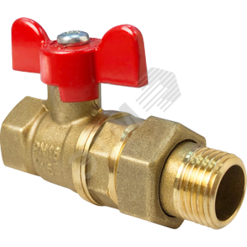 Кран шаровой со сгоном OPTIMA 11Б27фт1М 3/4' ВН ручка бабочка