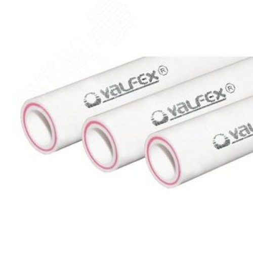 Труба полипропиленовая 40x6.7 SDR 6 PN 25 PPR армированная стекловолокном белая, хлыст 4м