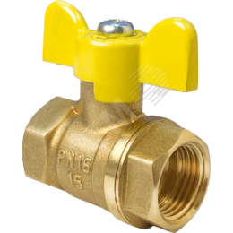 Кран шаровой для газа 11Б27фтМ 3/4' ВВ ручка бабочка