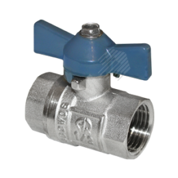 Кран шаровой ВВ 3/4 бабочка никелированный