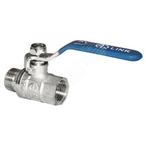 Кран шаровой ВН 3/4 ручка никелированный