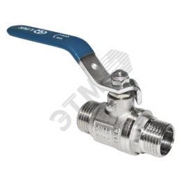 Кран шаровой НН 1/2 ручка никелированный