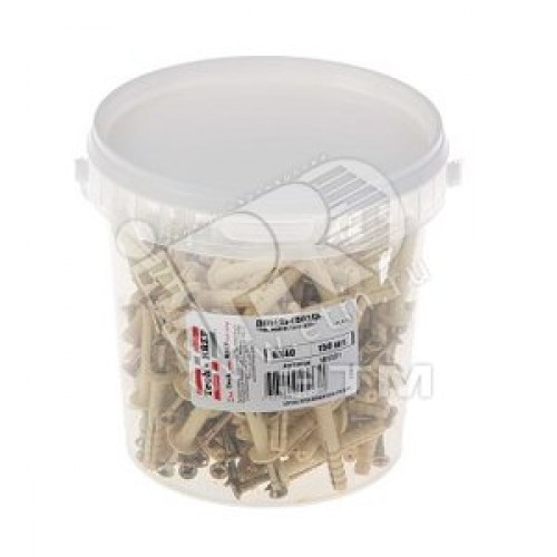 Дюбель-гвоздь 6х40 цилиндрический бортик, нейлон (150шт)