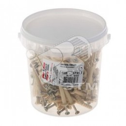 Дюбель-гвоздь 6х60 цилиндрический бортик, нейлон (100шт)