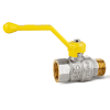 Кран шаровой латунный никелированный 11б27п Ду15 Ру40 (1/2') ВН рычаг GAS