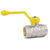Кран шаровой латунный никелированный 11б27п Ду15 Ру40 (1/2') ВР/ВР рычаг GAS