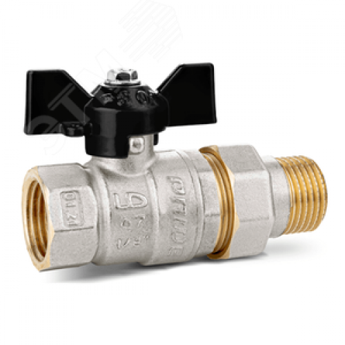 Кран шаровой со сгоном (американка) бабочка ВН Ду15 Ру40 (1/2')