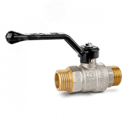 Кран шаровой латунный никелированный 11б27п1 Ду15 Ру40 (1/2') НР/НР рычаг