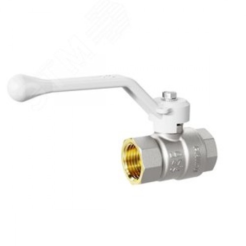 Кран шаровой 11б27п1 Ду25 Ру40 (1') ВВ белая ручка рычаг