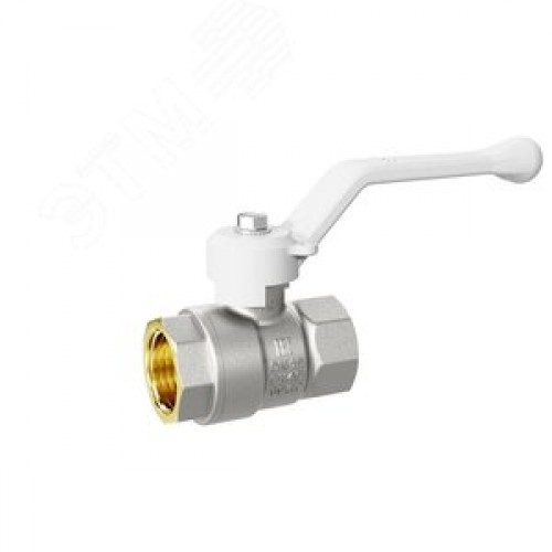 Кран шаровой 11б27п1 Ду25 Ру40 (1') ВВ белая ручка рычаг