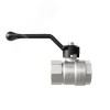 Кран шаровой латунный никелированный 11б27п1 Ду15 Ру40 (1/2') ВР/ВР рычаг