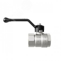 Кран шаровой латунный никелированный 11б27п1 Ду15 Ру40 (1/2') ВР/ВР рычаг