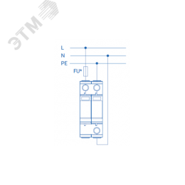 УЗИП (Устройство защиты от импульсных перенапряжений) РИФ-Э-I+II 275/12,5 c (1+1)