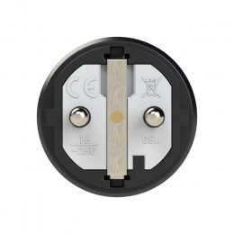 Вилка каб 16A/250V/2P+E/IP54 корпус черный, маркер черный