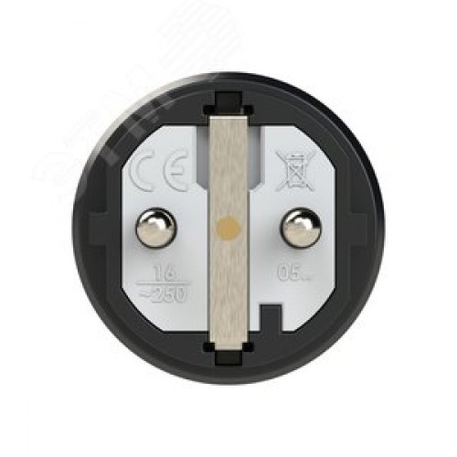 Вилка каб 16A/250V/2P+E/IP54 корпус черный, маркер черный