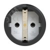 Розетка каб 16A/250V/2P+E/IP54 с черным крышкой и корпусом, маркер черный