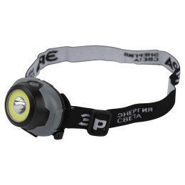 Фонарь налобный светодиодный 5Вт 310Лм IP40 SMD+COB 3 режима на батарейках 3xAAA (в комплект не входят) GB-710 Криптон