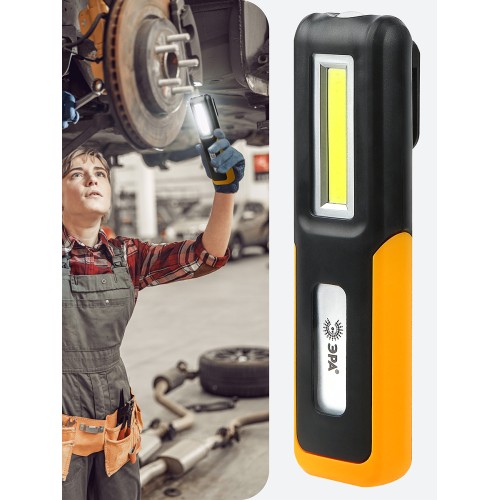 Фонарь светодиодный Рабочие, Практик RA-803 аккумуляторный, крючок, магнит, micro USB