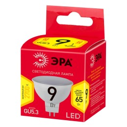 Лампа светодиодная LED 9 Вт 720Лм 2700К софит теплый GU5.3 220-240В LED MR16-9W-827-GU5.3 Red Line