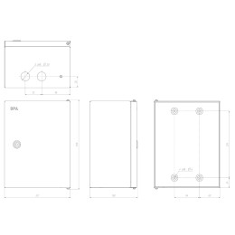 Корпус металлический ЩМПг-00 (290х220х155) IP54 У2 серый SIMPLE