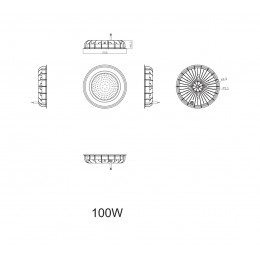 Cветильник cветодиодный подвесной ДСП 100 Вт 10000 Лм IP65 5000К Кп<2% КСС Д SPP-402-0-50K-100