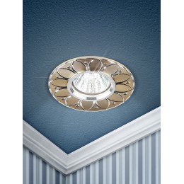 Светильник литой алюминевый MR16,12V/220V, 50W серебро/золото KL42 SL/GD ЭРА