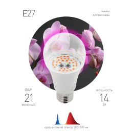 Лампа для растений FITO-14W-RB-E27