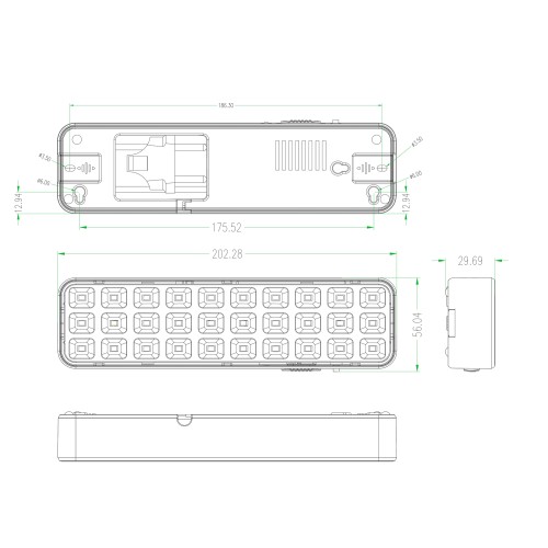 Светильник светодиодный аварийный непостоянный DBA-102-0-20 30LED 5ч IP20 выход 40/1920