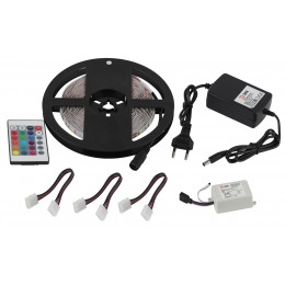 Комплект светодиодной ленты 14,4Вт/м 12В RGBК IP20 60LED/м 5050kit-14,4-60-12-IP20-RGB-5m