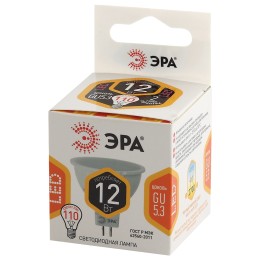Лампа светодиодная LED 12 Вт 960Лм 2700К софит теплый GU5.3 170-265В LED MR16-12W-827-GU5.3 Standart