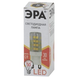 Лампа светодиодная LED 5 Вт 400Лм 2700К капсула теплый G9 170-265В LED JCD-5W-CER-827-G9 Standart