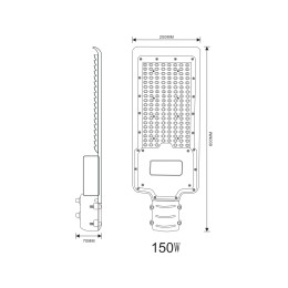 Светильник уличный светодиодный ДКУ 200Вт 5000К 20000Лм IP65 КСС ''Ш-с'' IC-SMD 48-60мм полный раструб SPP-502-0-50K-200