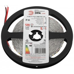 Лента светодиодная 9,6Вт/м 12В 4000К IP20 120LED/м 2835-120-4000K-12-9,6-8-IP20-1 year