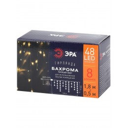 Гирлянда LED Бахрома 1,8х0,5 м теплый свет 8 режимов 220V, IP20 100/800 ENIB-01B