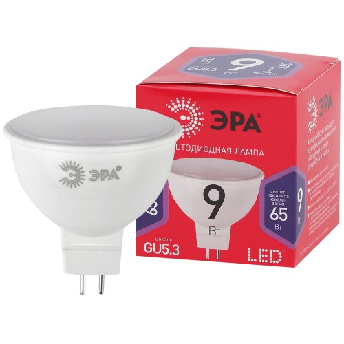 Лампа светодиодная LED 9 Вт 720Лм 6500К софит холодный GU5.3 220-240В LED MR16-9W-865-GU5.3 Red Line
