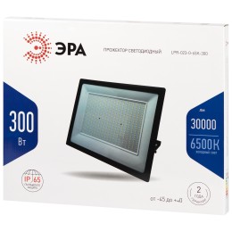 Прожектор светодиодный ДО-300 Вт 6500К 24000 Лм IP65 черный 300w холодный 200-240В LPR-023-0-65K-300