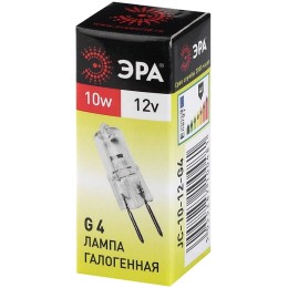 Лампа накаливания галогенная G4-JC-10W-12V (галоген, капсула, 10Вт, нейтр, G4) (100/1000/35000)