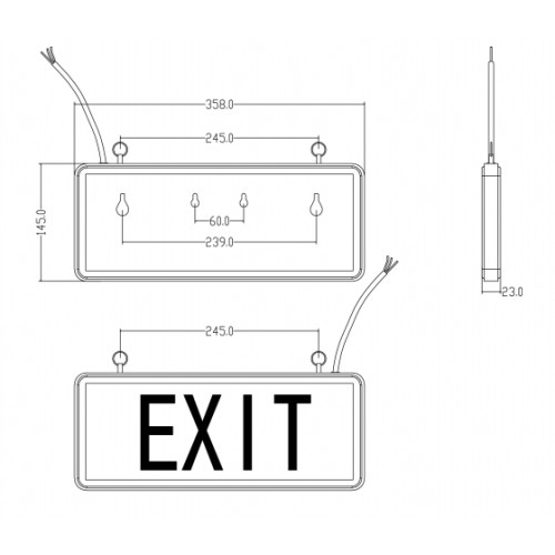 Светильник аварийный светодиодный 3ч 3 Вт ВЫХОД-EXIT SSA-101-1-20
