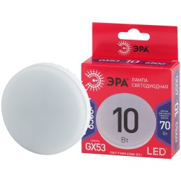 Лампа светодиодная LED 10 Вт 800Лм 6500К таблетка (GX53) холодный GX53 220-240В LED GX-10W-865-GX53 Red Line