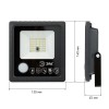 Прожектор светодиодный уличный на солнечных батареях 20W 350 lm 5000K с датчиком движения ПДУ IP65