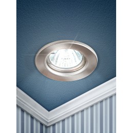 Светильник штампованный MR16,12V/220V, 50W сатин никель ST1 SN