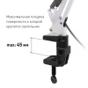 Светильник настольный на струбцине белый N-121-E27-40W-W